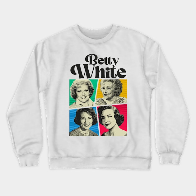 Betty White Comic Black Crewneck Sweatshirt by sepatubau77